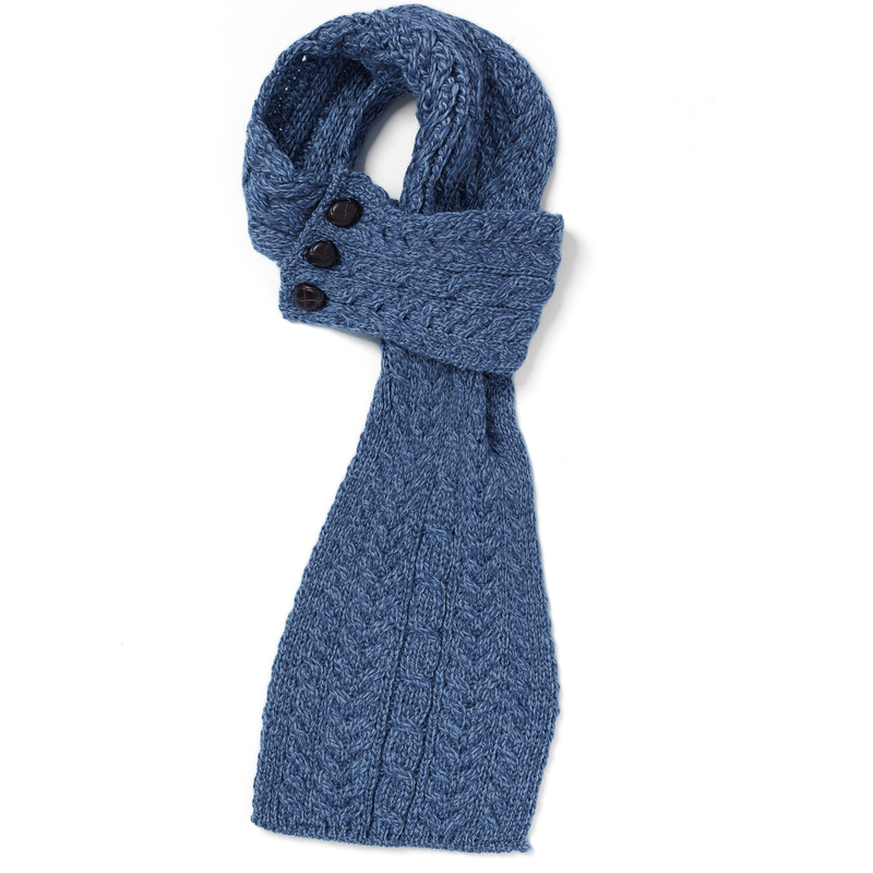 Aran Buttoned Loop Scarf